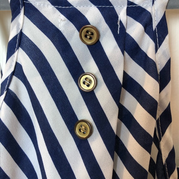 Striped Open Back Tank with Thin Straps - Picture 5 of 9